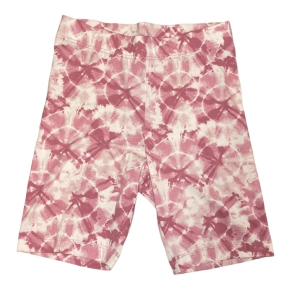 Fuchsia Patterned Biker Shorts - Picture 1 of 3